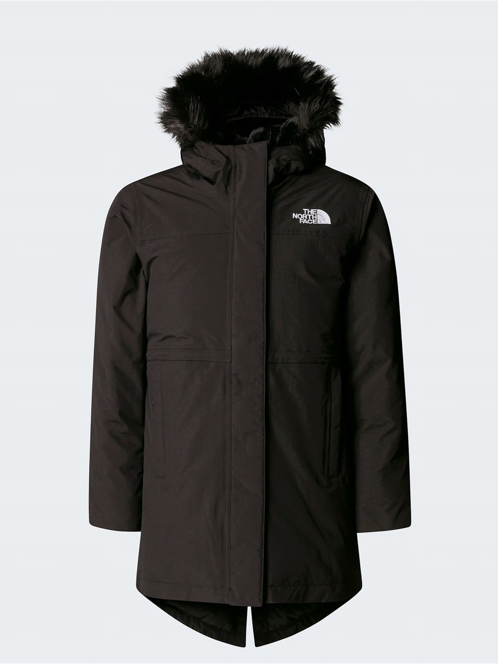 The North Face Girls Artic Swirl Parka Small puffer down black jacket coat